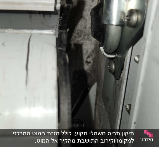 חלקי תריס מתכת עם ברגים וחיבורים